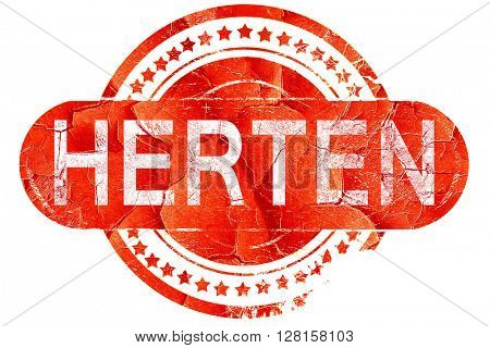 Herten, vintage old stamp with rough lines and edges