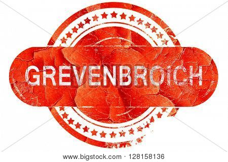 Grevenbroich, vintage old stamp with rough lines and edges