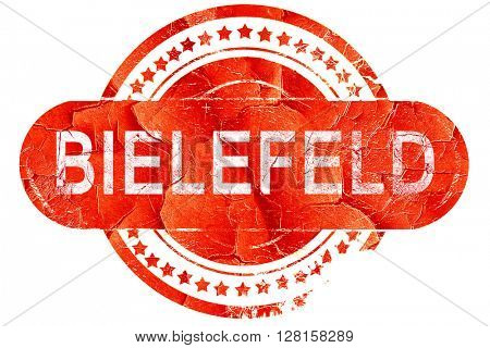 Bielefeld, vintage old stamp with rough lines and edges