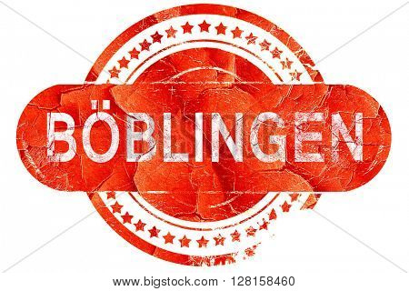 Boblingen, vintage old stamp with rough lines and edges
