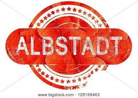 Albstadt, vintage old stamp with rough lines and edges