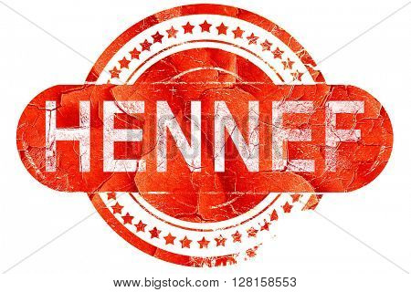 Hennef, vintage old stamp with rough lines and edges