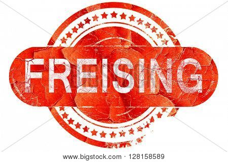 Freising, vintage old stamp with rough lines and edges