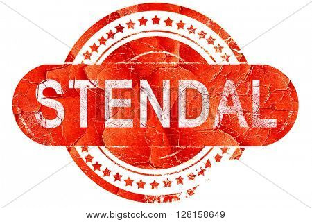 Stendal, vintage old stamp with rough lines and edges