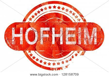 hofheim, vintage old stamp with rough lines and edges