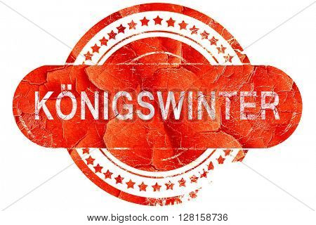 Konigswinter, vintage old stamp with rough lines and edges