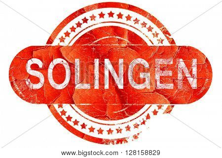Solingen, vintage old stamp with rough lines and edges
