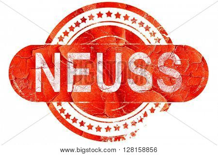 Neuss, vintage old stamp with rough lines and edges