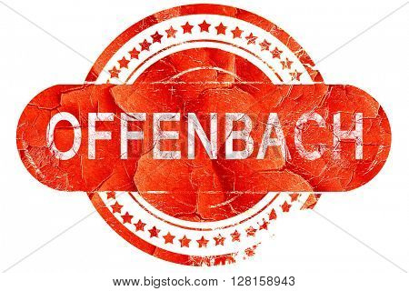 Offenbach, vintage old stamp with rough lines and edges