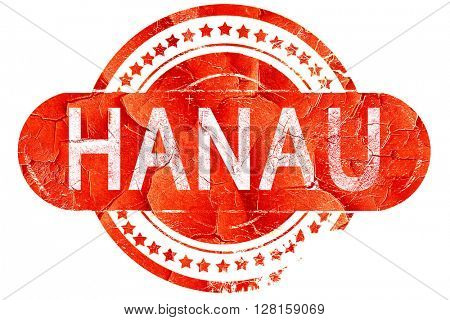 hanau, vintage old stamp with rough lines and edges