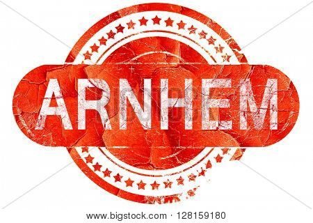 Arnhem, vintage old stamp with rough lines and edges