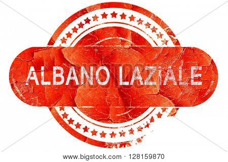 Albano laziale, vintage old stamp with rough lines and edges