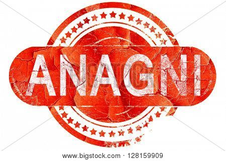 Anagni, vintage old stamp with rough lines and edges