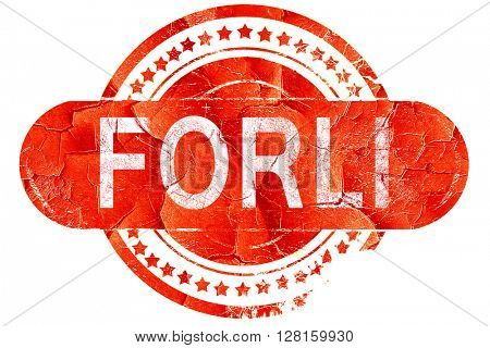 Forli, vintage old stamp with rough lines and edges