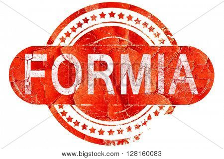 Formia, vintage old stamp with rough lines and edges