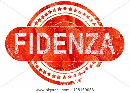 Fidenza, vintage old stamp with rough lines and edges