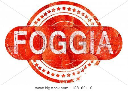 Foggia, vintage old stamp with rough lines and edges