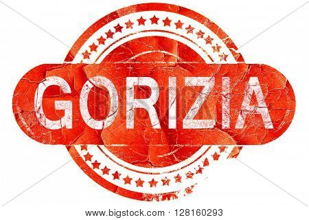Gorizia, vintage old stamp with rough lines and edges