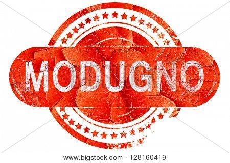 Modugno, vintage old stamp with rough lines and edges