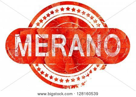 Merano, vintage old stamp with rough lines and edges