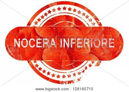 Nocera inferiore, vintage old stamp with rough lines and edges