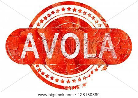 Avola, vintage old stamp with rough lines and edges
