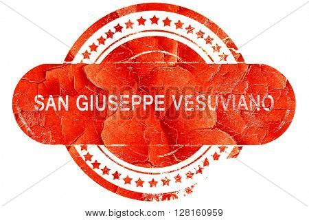 San giuseppe vesuviano, vintage old stamp with rough lines and e