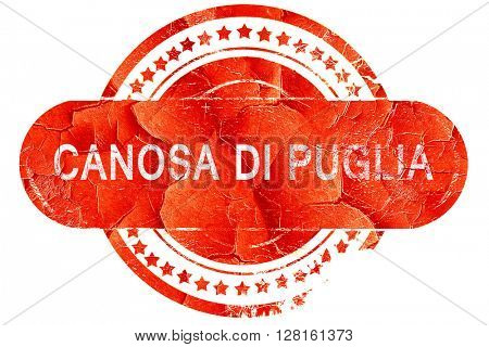 Canosa di puglia, vintage old stamp with rough lines and edges