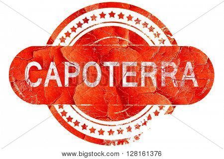 Capoterra, vintage old stamp with rough lines and edges