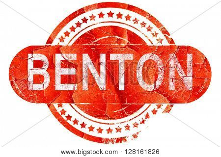 benton, vintage old stamp with rough lines and edges