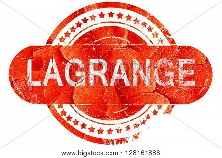 lagrange, vintage old stamp with rough lines and edges