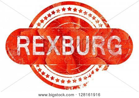 rexburg, vintage old stamp with rough lines and edges