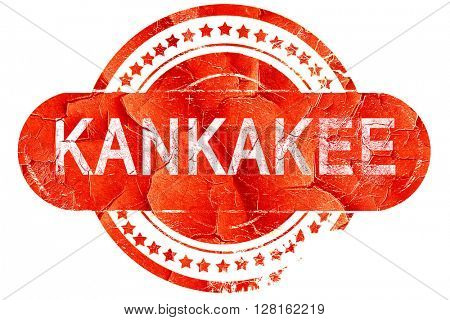 kankakee, vintage old stamp with rough lines and edges