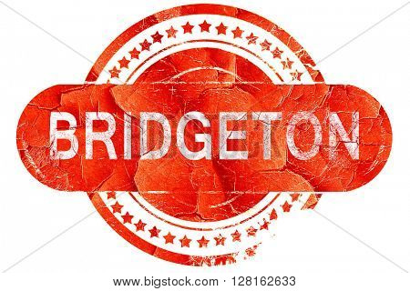 bridgeton, vintage old stamp with rough lines and edges