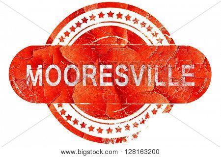 mooresville, vintage old stamp with rough lines and edges