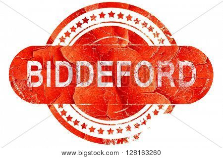 biddeford, vintage old stamp with rough lines and edges