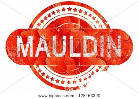 mauldin, vintage old stamp with rough lines and edges