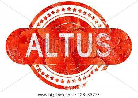 altus, vintage old stamp with rough lines and edges