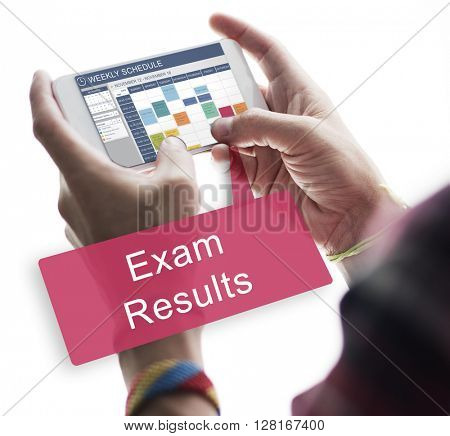 Exam Results Schedule Reminder Report Concept
