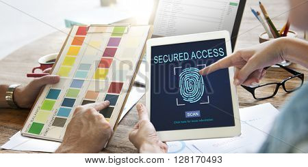 Technology Security Fingerprint Password Concept