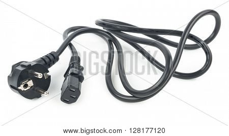 PC power cord: 3-pin receptacle socket