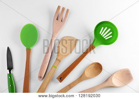 Set of kitchen tools, isolated on white