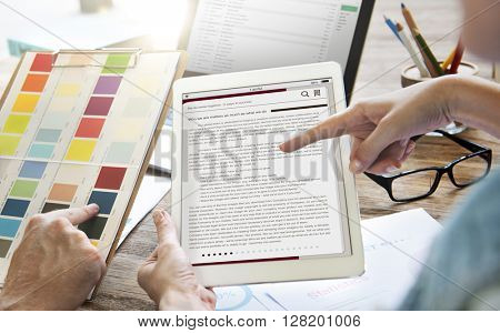 Book Business Page Device Technology Text Concept