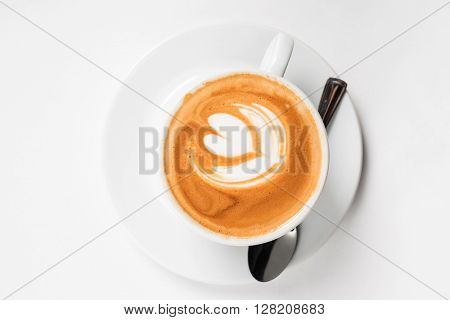 Latte with Heart Design