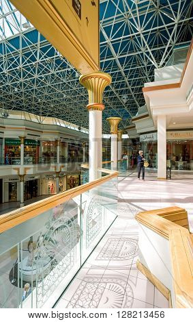 Dubai U.A.E. - February 18 2007: A woman in the Wafy City Mall