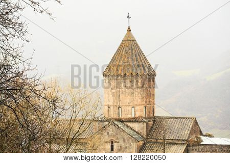 Ancient monastery Tatev in the mountains of Armenia. Was founded in year 906. 