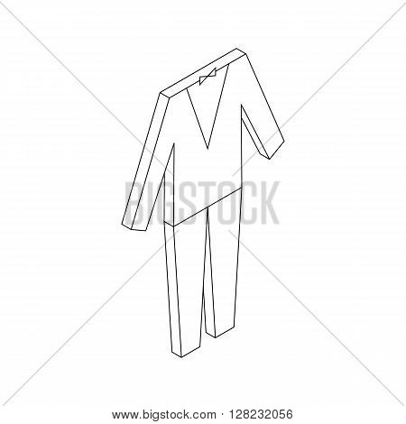 Wedding tuxedo icon in isometric 3d style on a white background