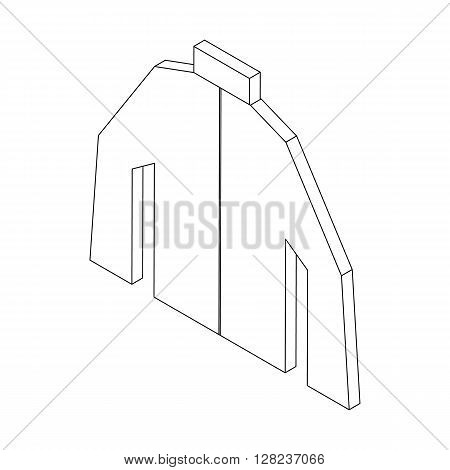Paintball protective jacket icon in isometric 3d style isolated on white background