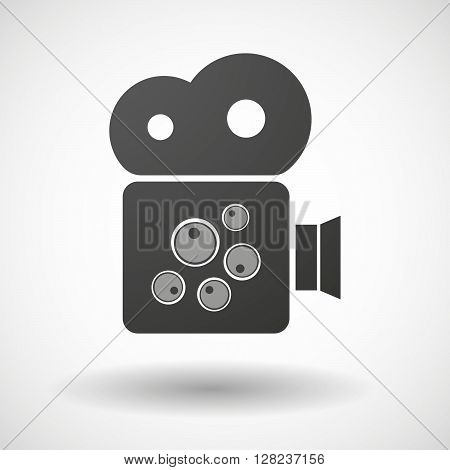 Isolated Cinema Camera Icon With Oocytes
