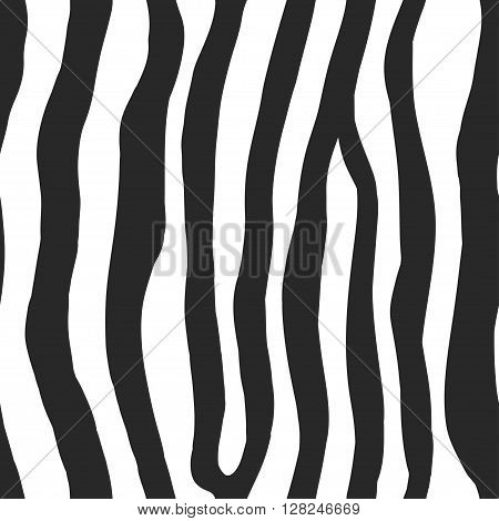 Vector Illustration of Zebra Print Seamless Pattern. Wild texture for Design, Website, Background, Banner. Zebra Template. Nature Wallpaper